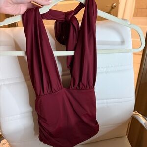 Burgundy Halter top